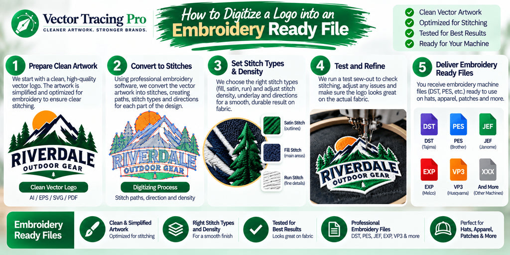 How to Digitize a Logo into an Embroidery Ready File