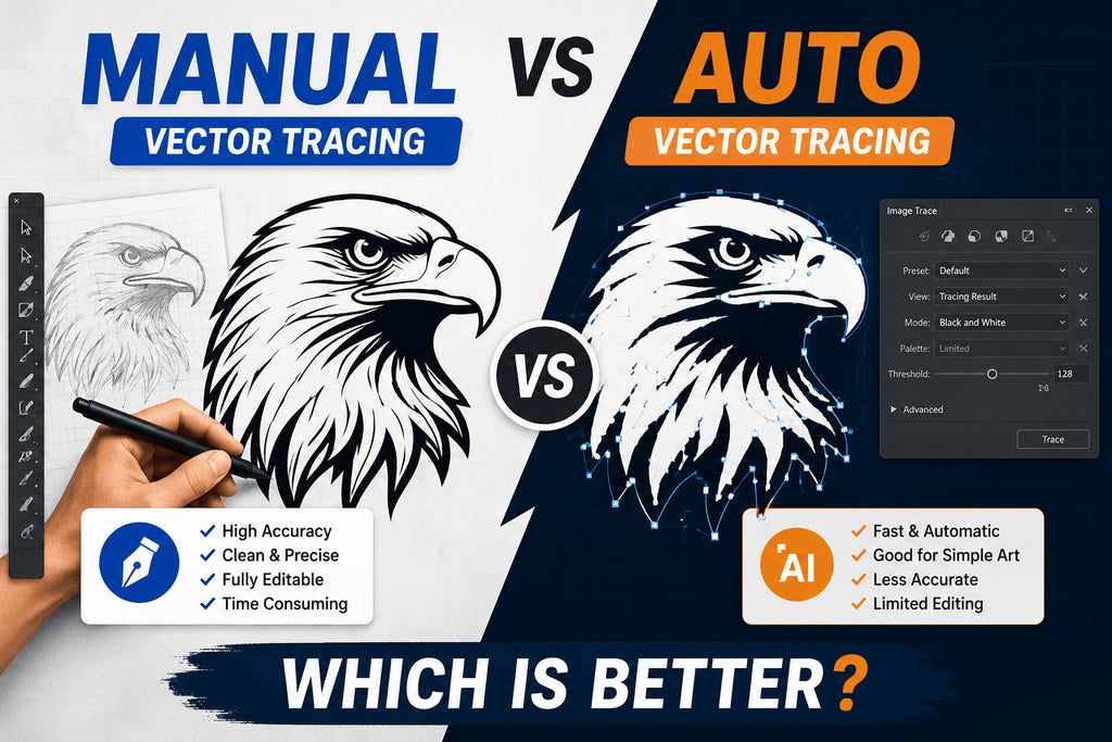Manual vs Auto Vector Tracing