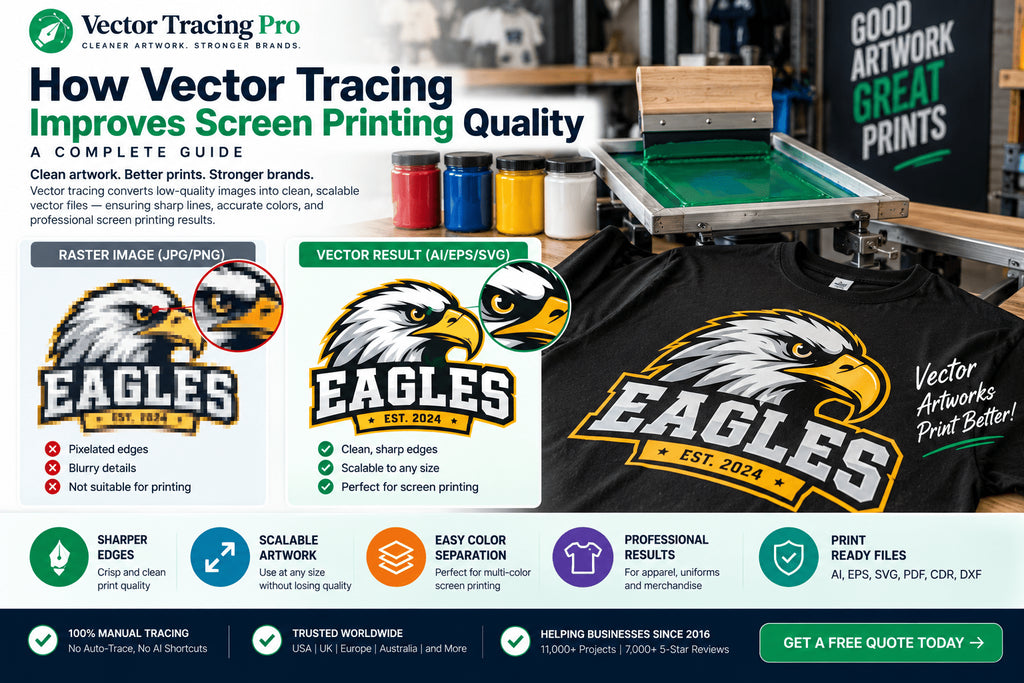How Vector Tracing Improves Screen Printing Quality