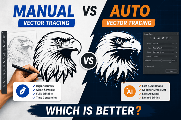Manual vs Auto Vector Tracing