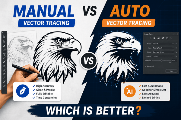 Manual vs Auto Vector Tracing