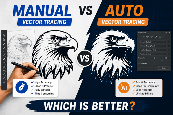 Manual vs Auto Vector Tracing